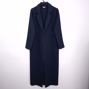 REFORMATION Navy Blue Wool Coat | Size Small